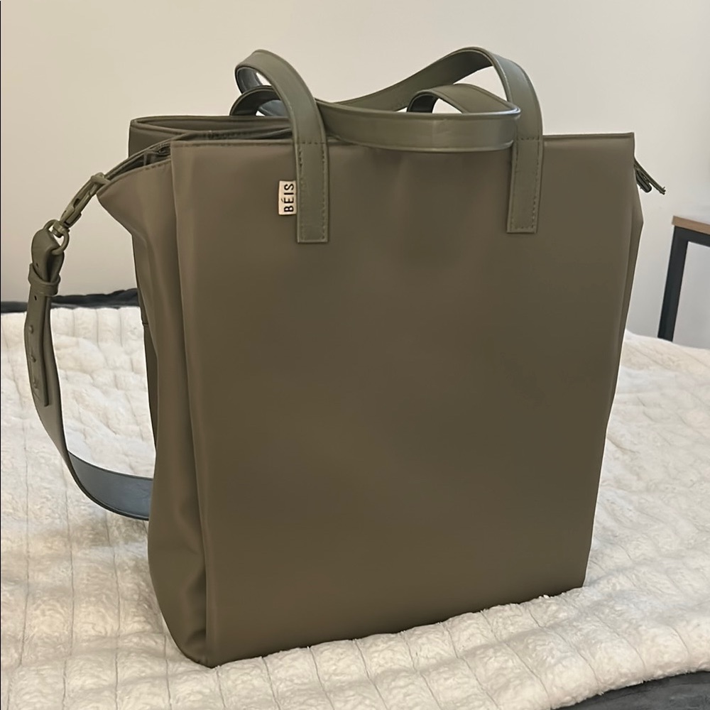 BÉIS Commuter Tote - Olive Green Tote Bag